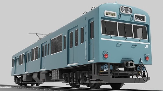 Japan Train subway Jr series Low-poly 3D model