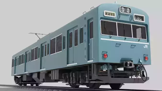 Japan Train subway Jr series Low-poly 3D model