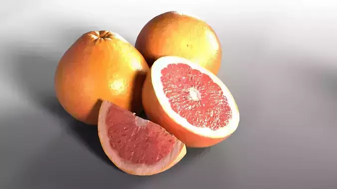 Photoscanned Grapefruit