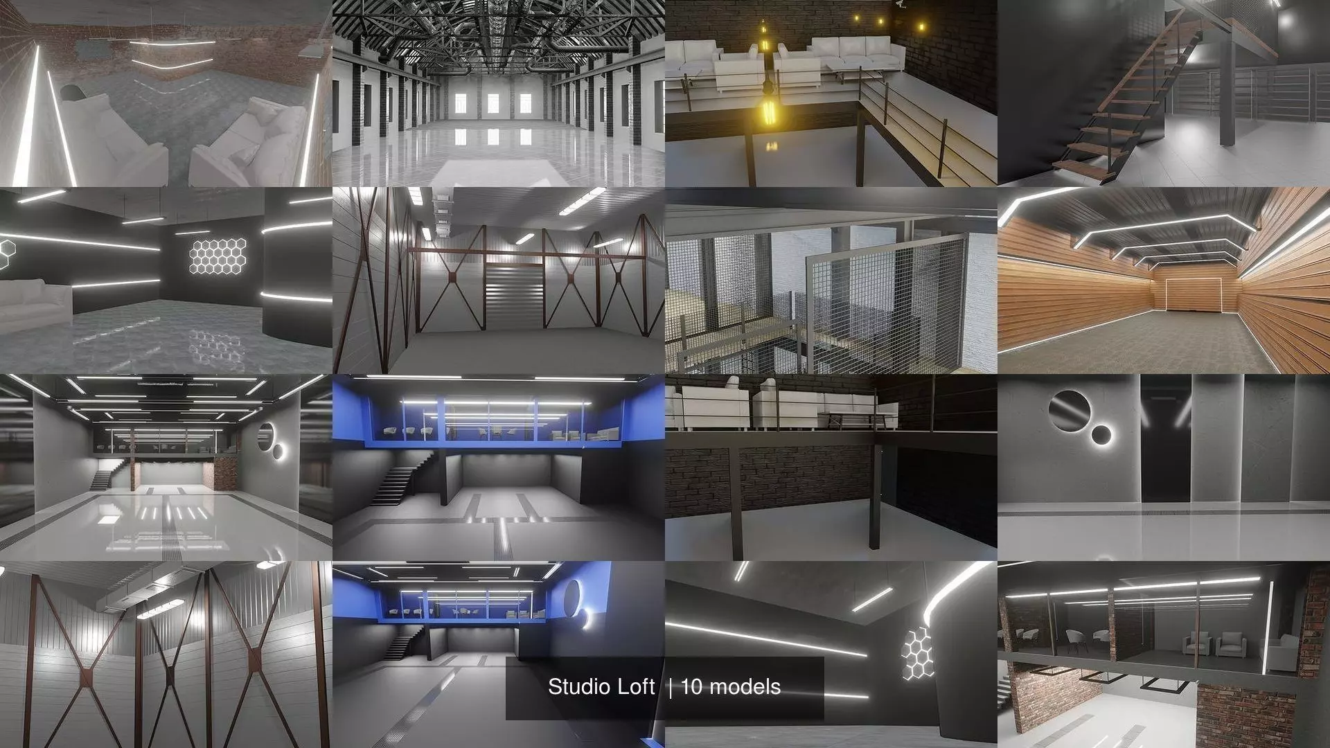 Studio Loft  3D Model Collection_0