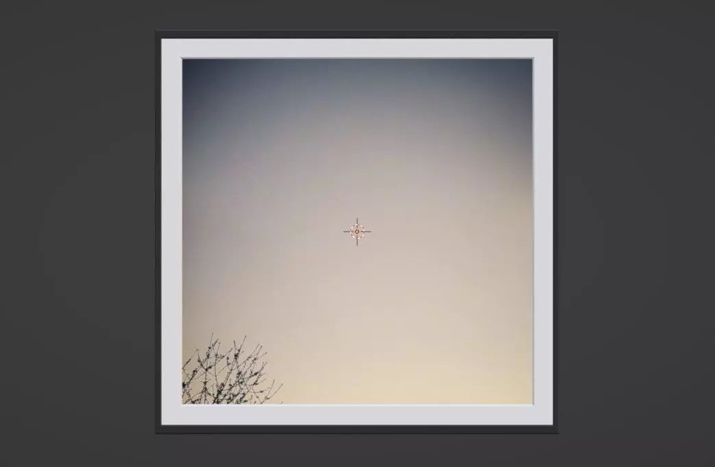 Square picture frame Free low-poly 3D model