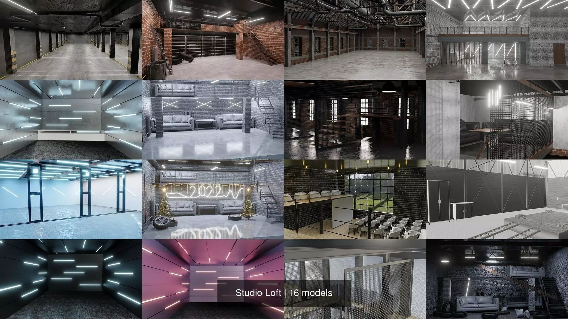 Studio Loft 3D Model Collection_0