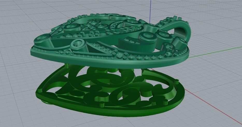 Heart pendant Model 1386 3D print model_6