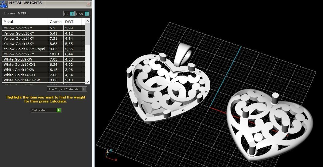 Heart pendant Model 1386 3D print model_2