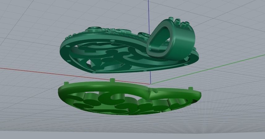 Heart pendant Model 1386 3D print model_8