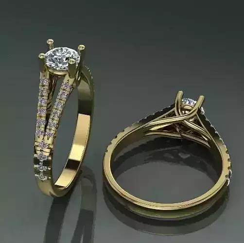 Soliter ring Model 1391 3D print model