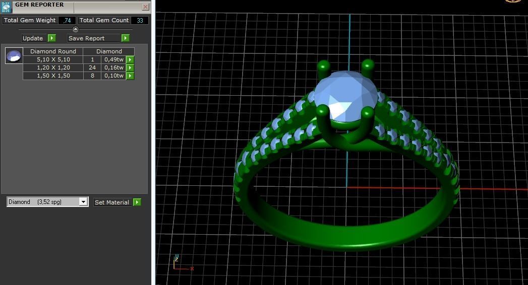 Soliter ring Model 1391 3D print model_3