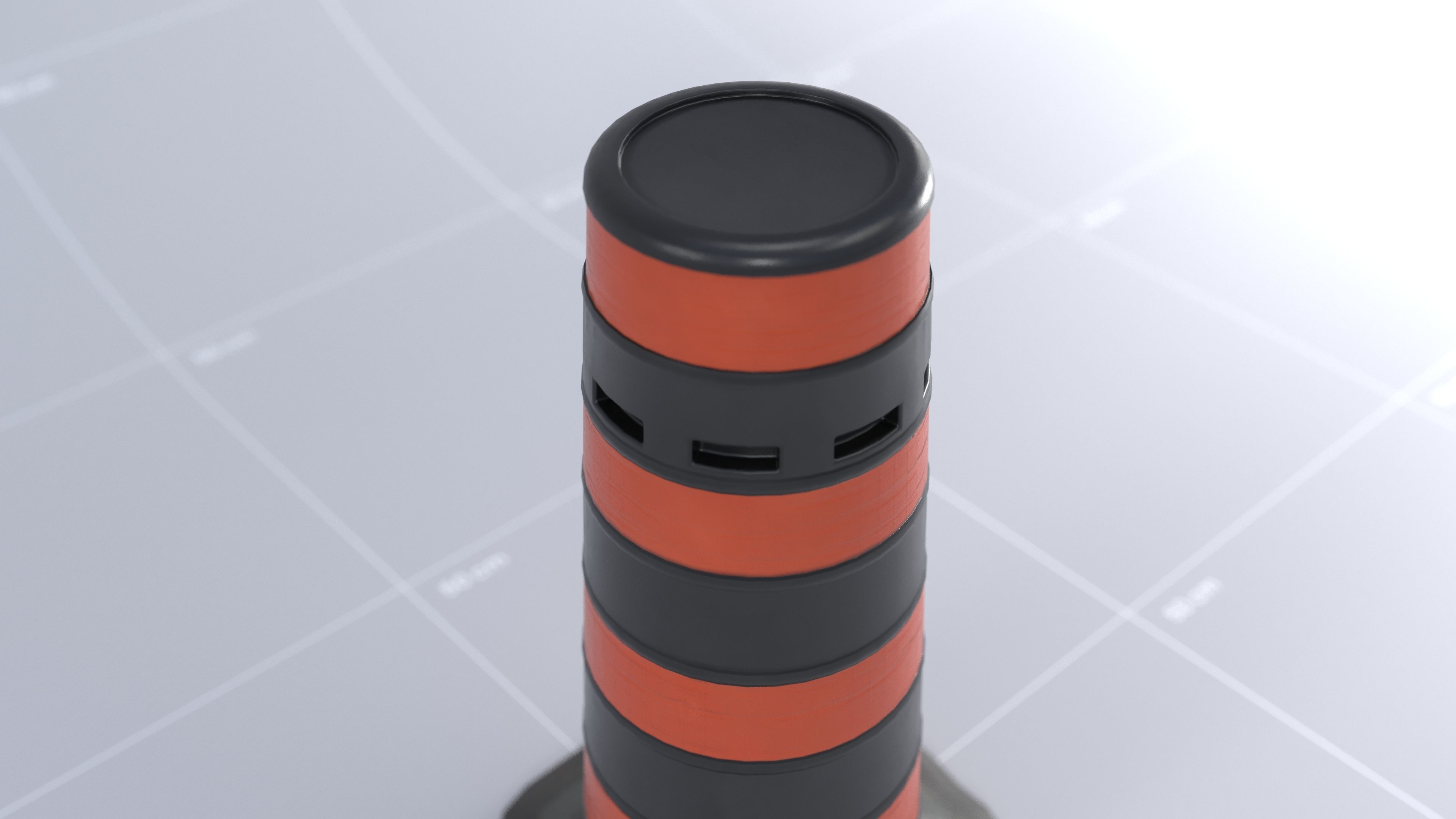 Toronto Safety Barrel 3D model_2