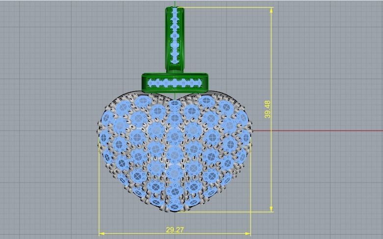 Heart pendant Model 1406 3D print model_4