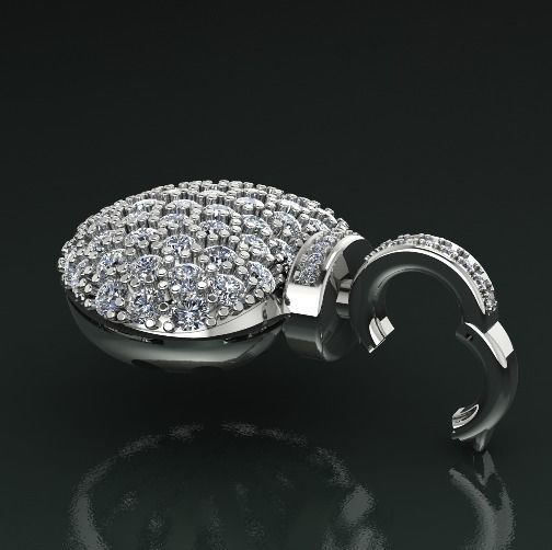 Heart pendant Model 1406 3D print model_1