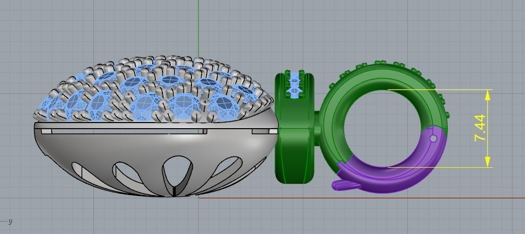 Heart pendant Model 1406 3D print model_5