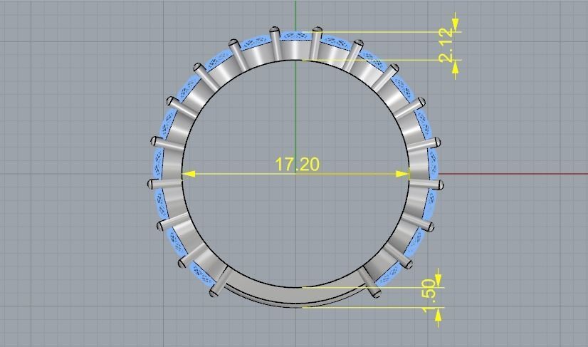 Soliter ring Model 1401 3D print model_4