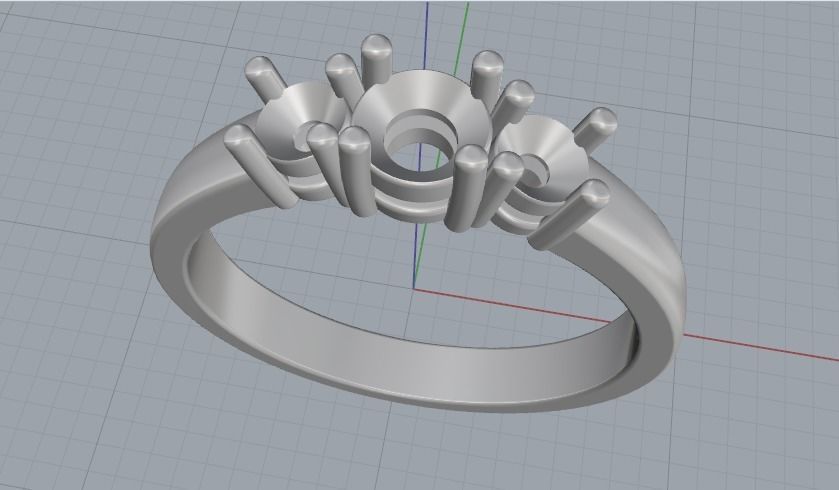 Soliter ring Model 1400 3D print model_4