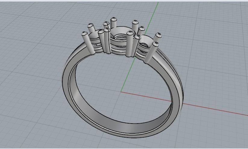 Soliter ring Model 1400 3D print model_8