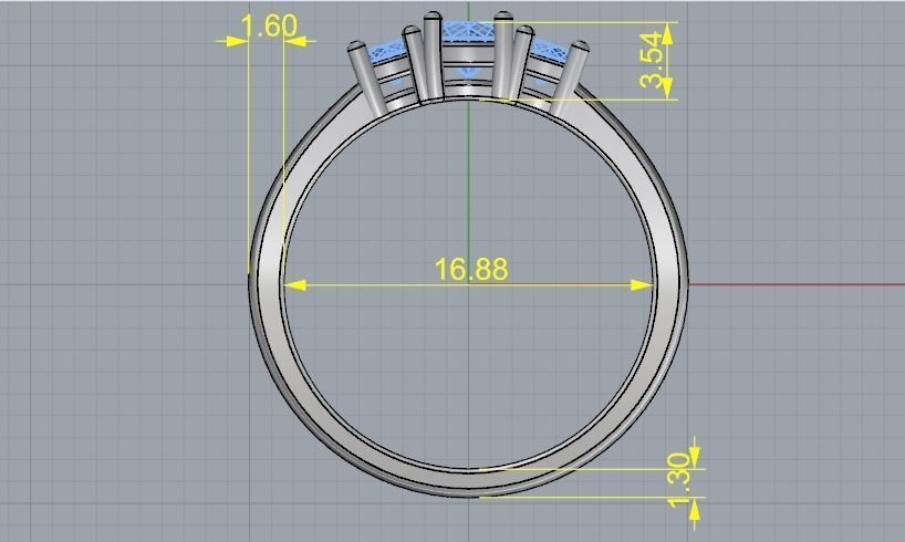 Soliter ring Model 1400 3D print model_2