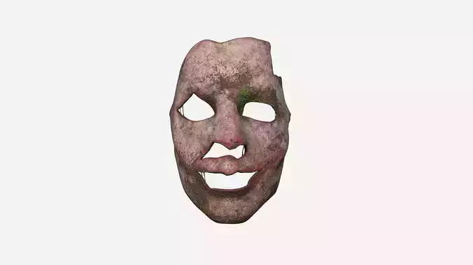 Human Skin Terror Mask A05 Dirt - Character Costume Low-poly 3D model