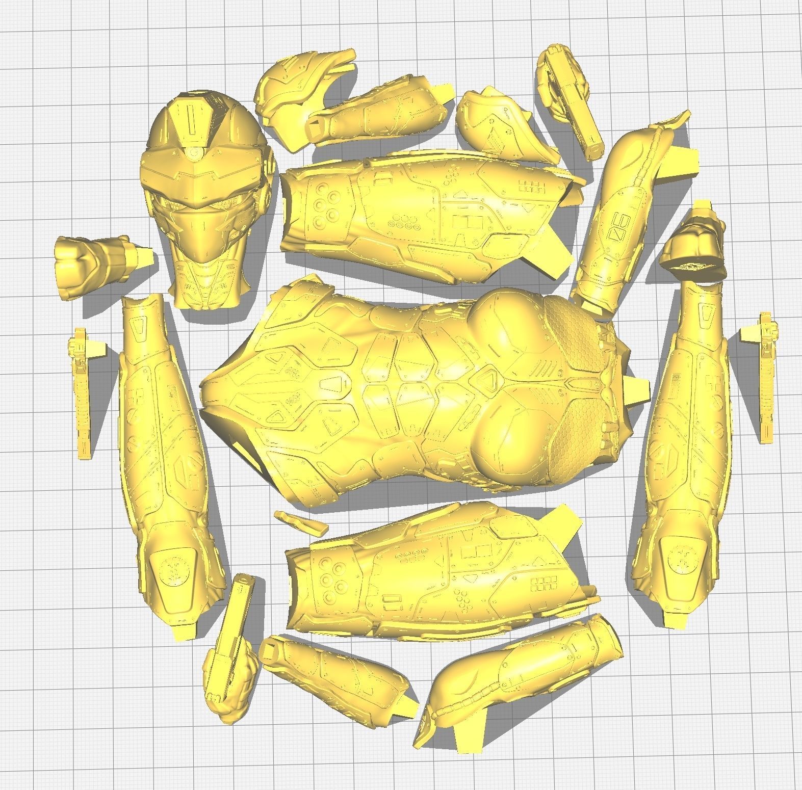 Cyber Soldier 3D print model_15