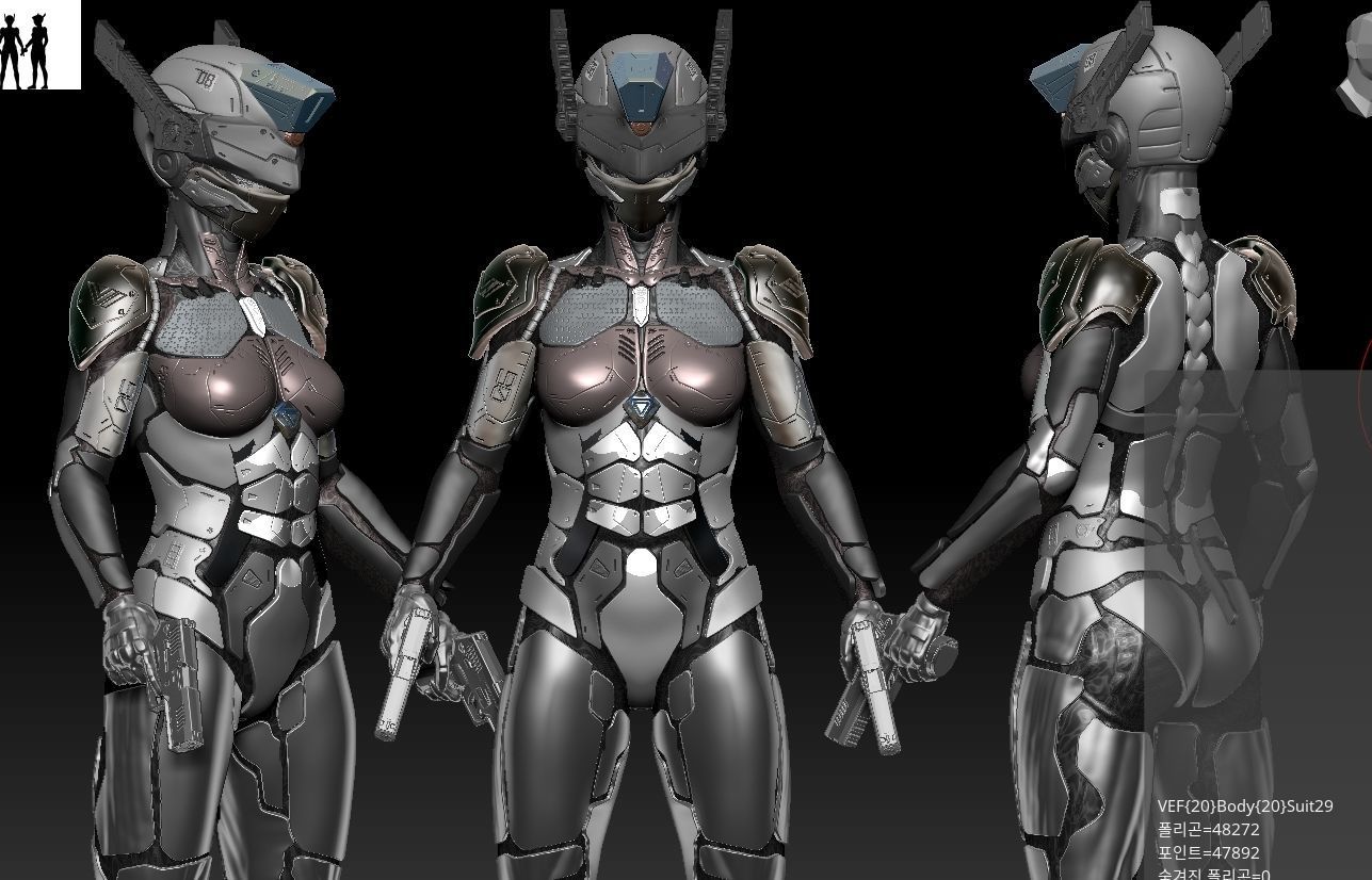 Cyber Soldier 3D print model_7