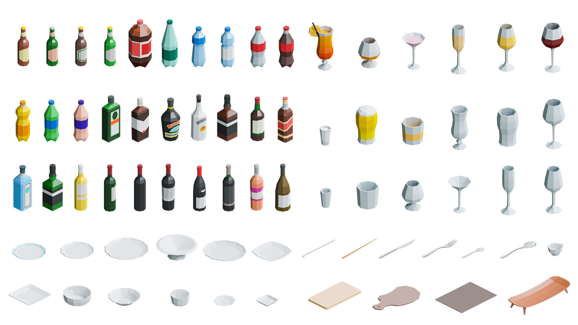 Food Pack Low-poly 3D model_3