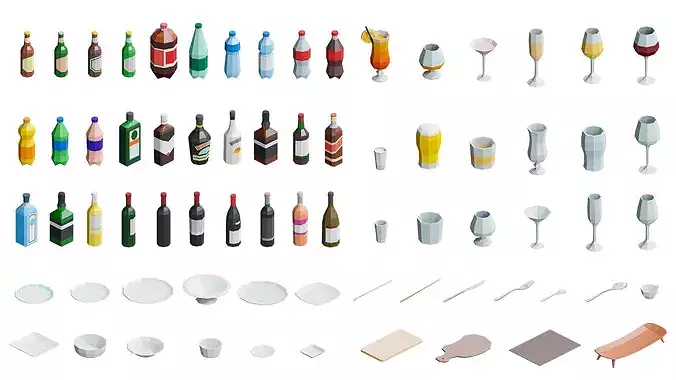Food Poly Low-poly 3D model 4