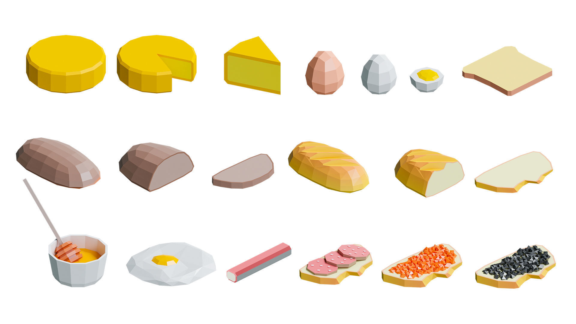 Food Pack Low-poly 3D model_11