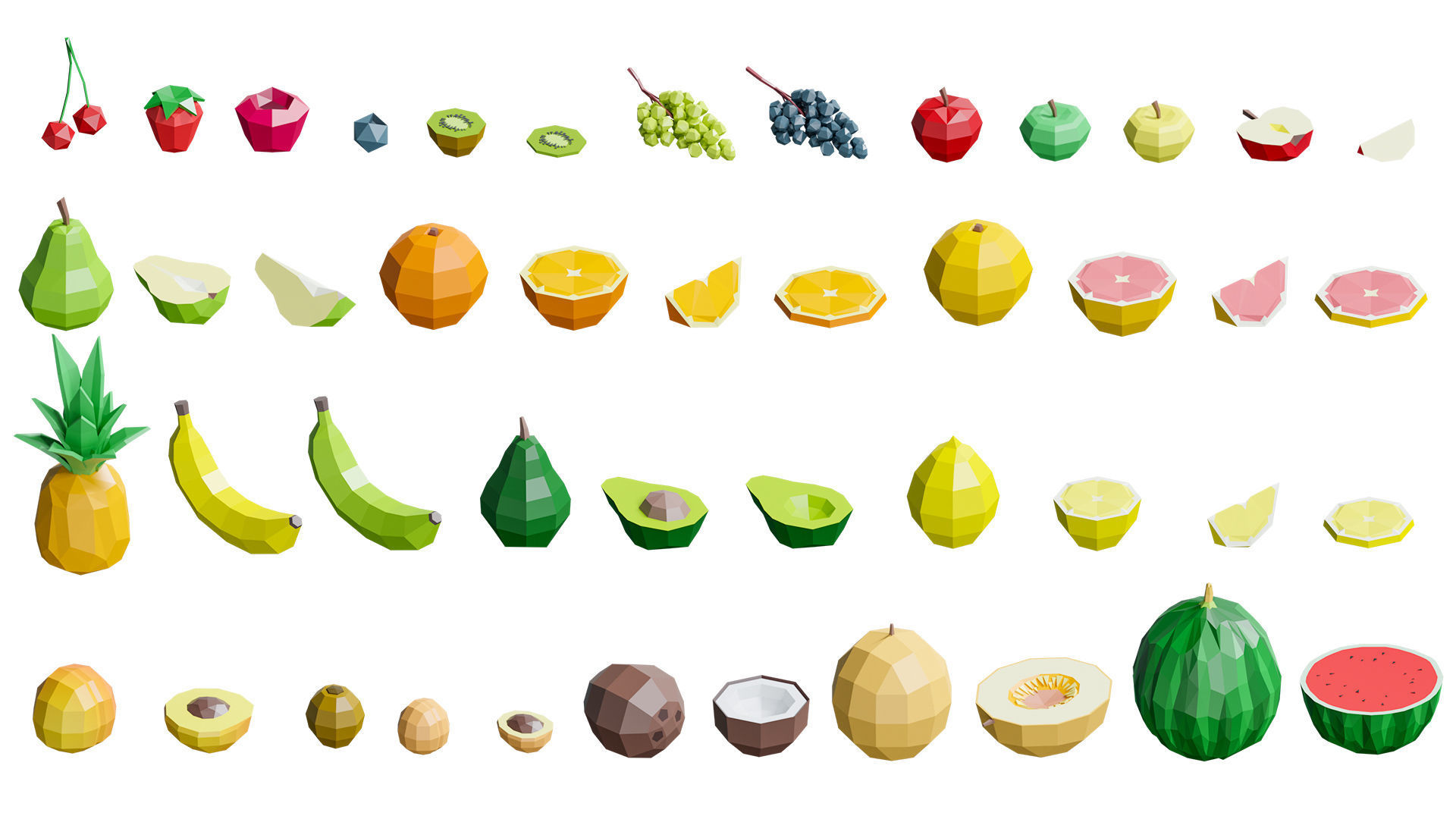 Food Pack Low-poly 3D model_4