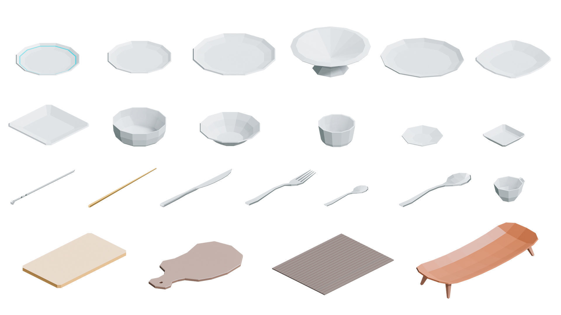 Food Pack Low-poly 3D model_16