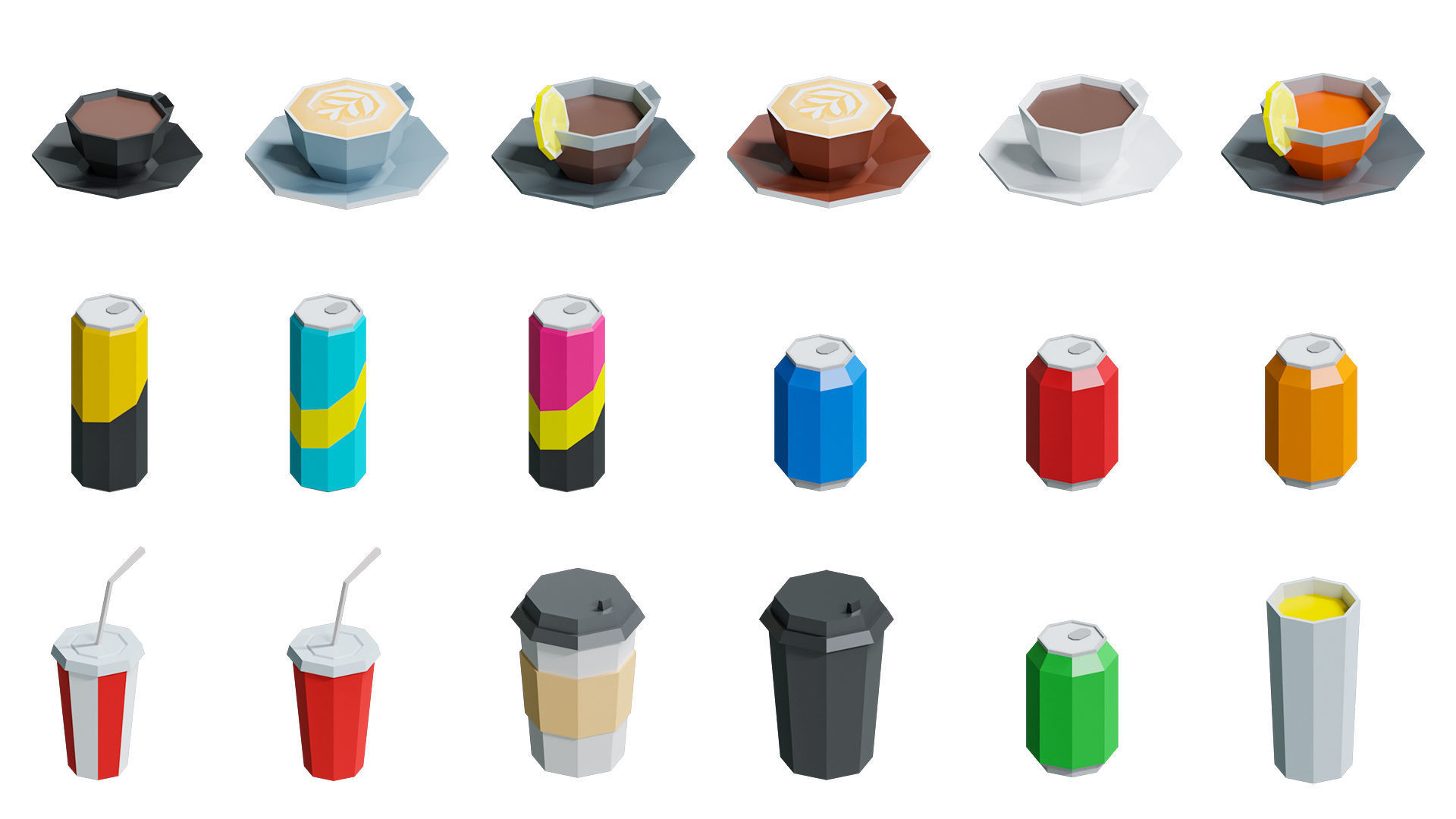 Food Pack Low-poly 3D model_14