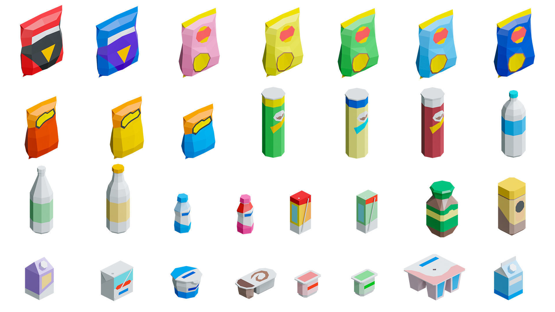 Food Pack Low-poly 3D model_9