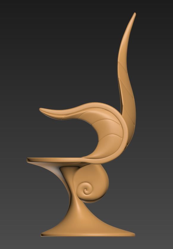 leaf chair 3D model_1