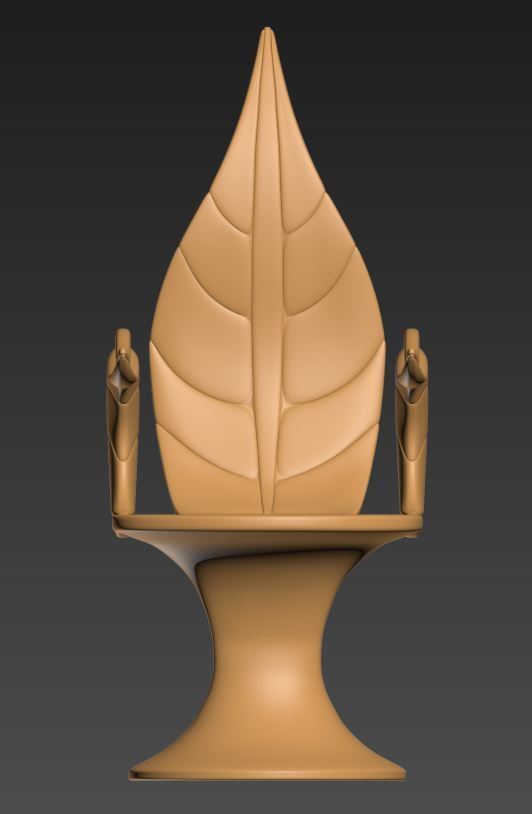 leaf chair 3D model_2