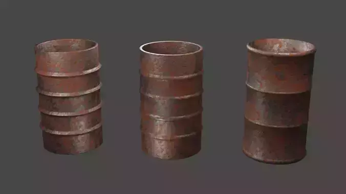 Rusty Metal Barrels