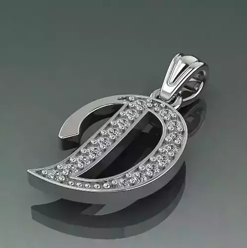 Pendant letter D Model 1417