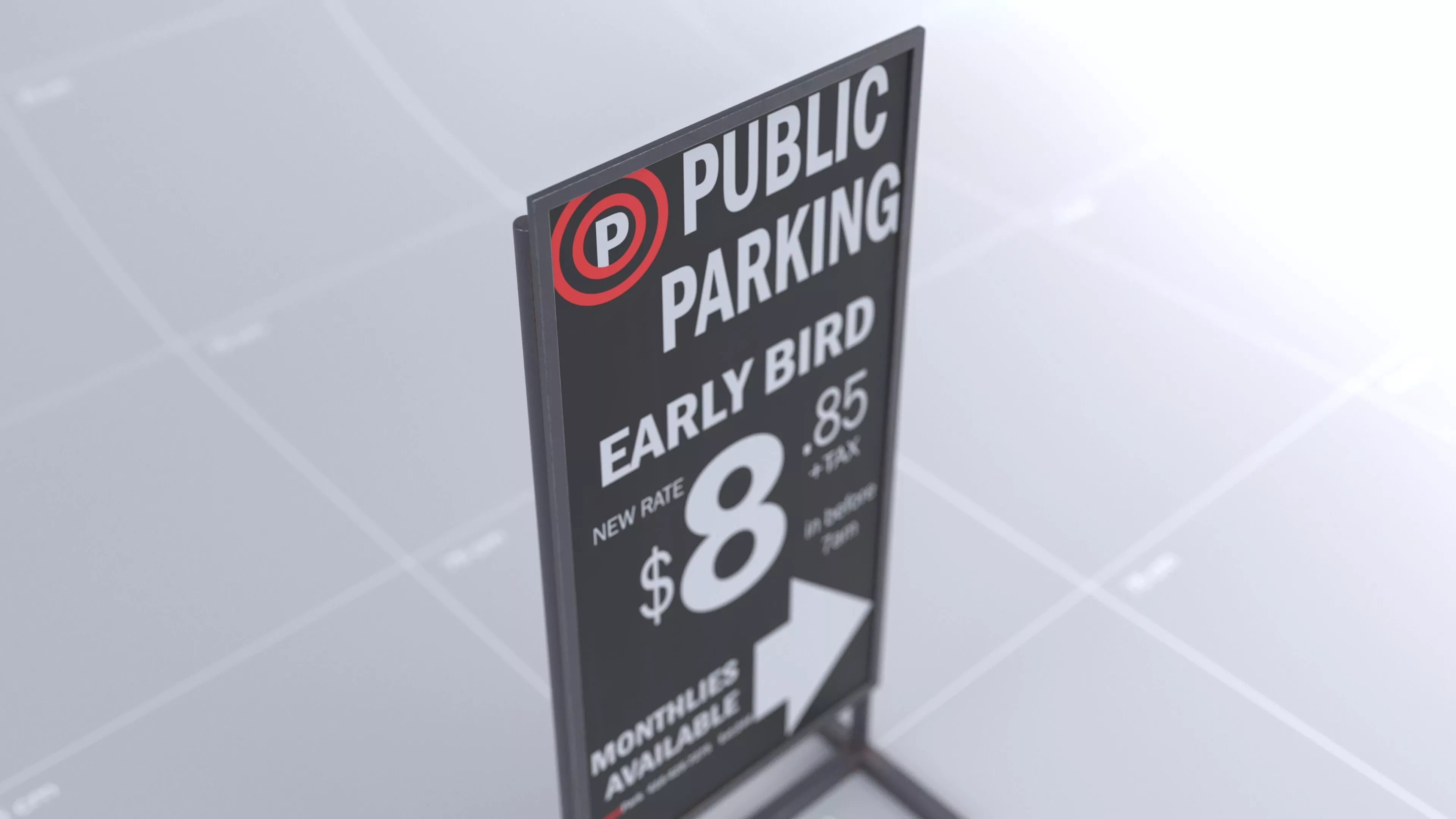 Toronto Parking Signage 01 3D model