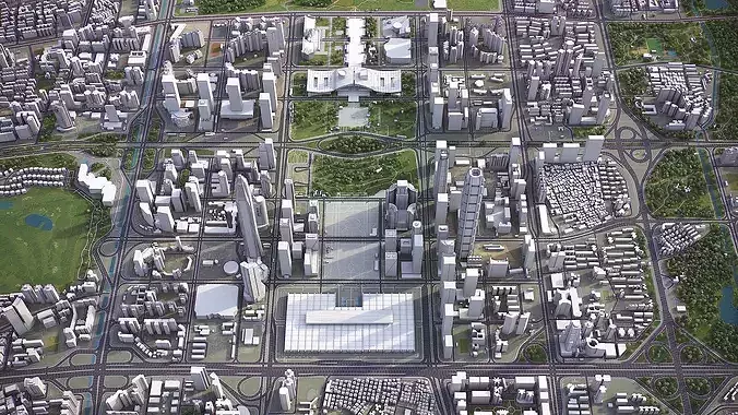 Shenzhen Low-poly 3D model 3