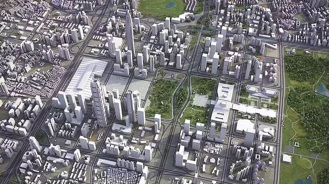 Shenzhen Low-poly 3D model 7