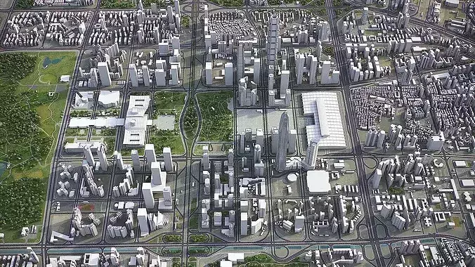 Shenzhen Low-poly 3D model 4