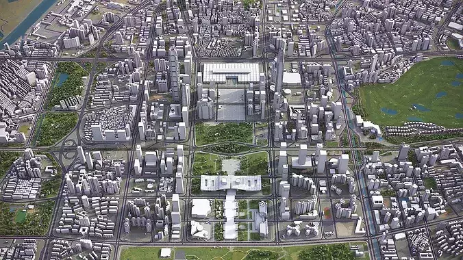 Shenzhen Low-poly 3D model 5