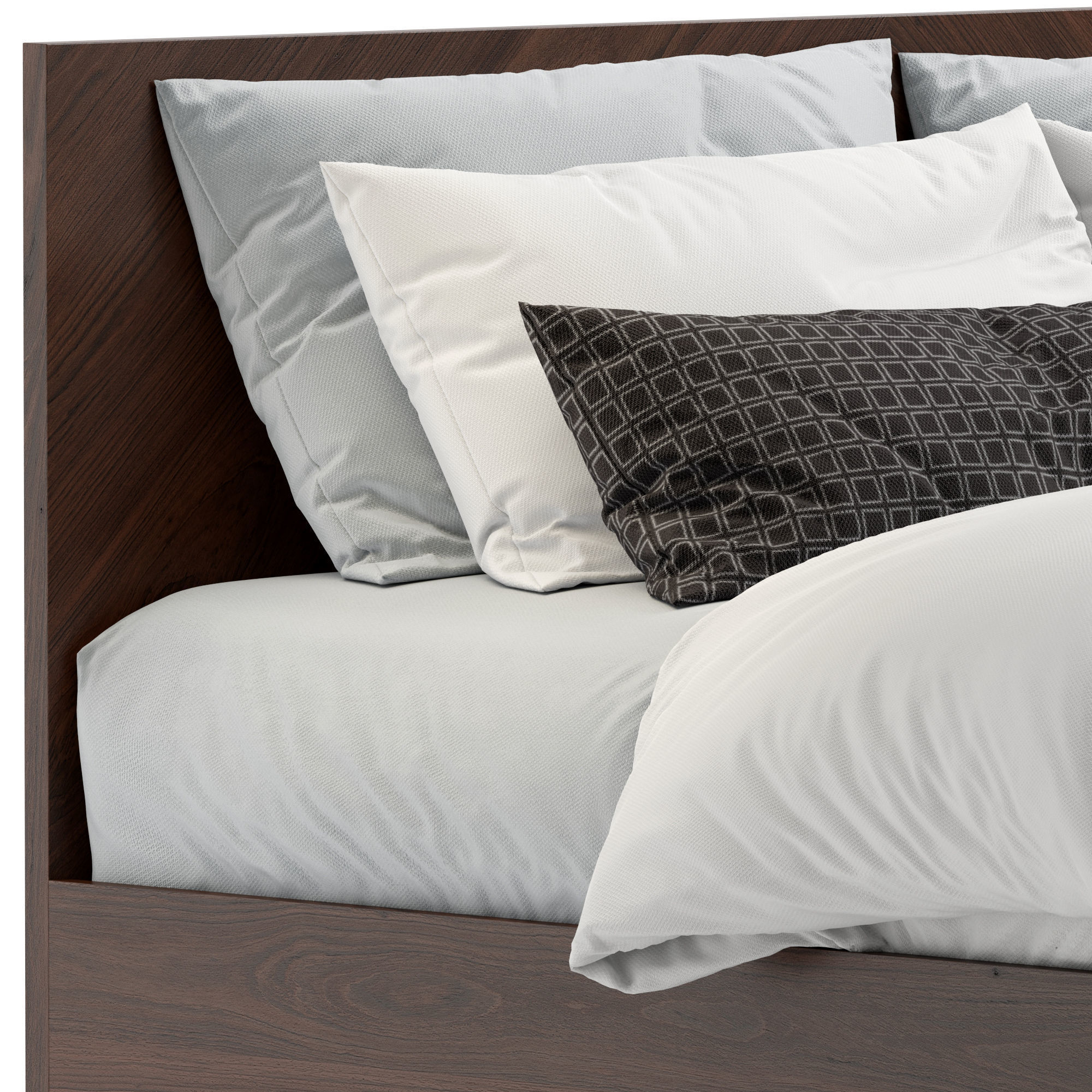 Nera queen bed 3D model_2