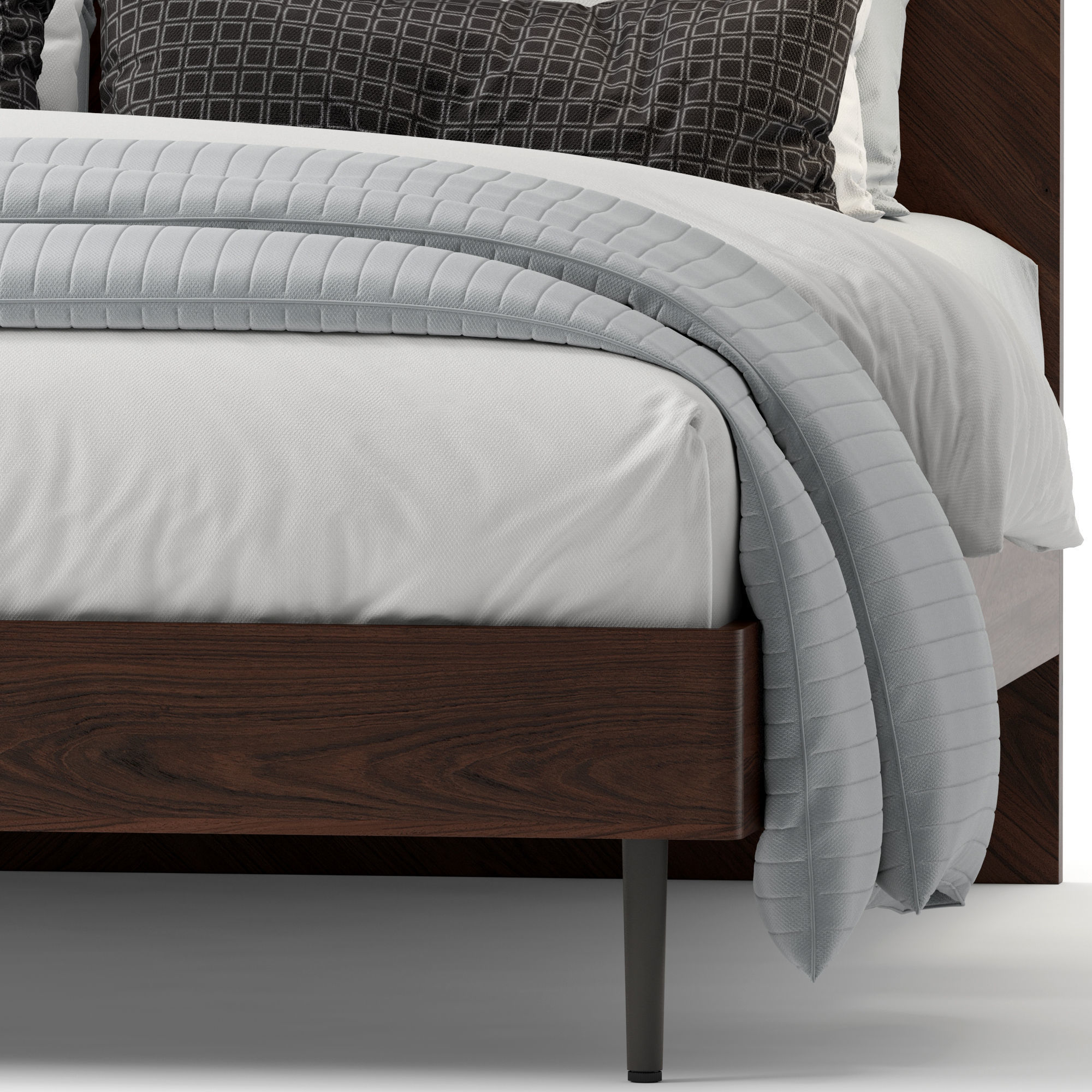 Nera queen bed 3D model_3