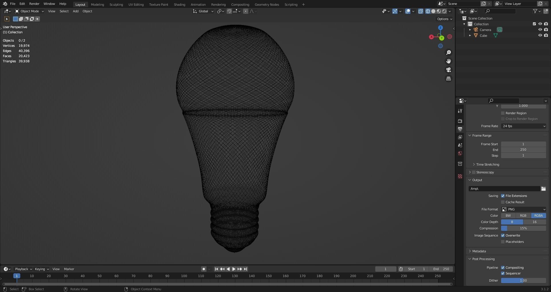 Realistic LED Lamp Low-poly 3D model_2