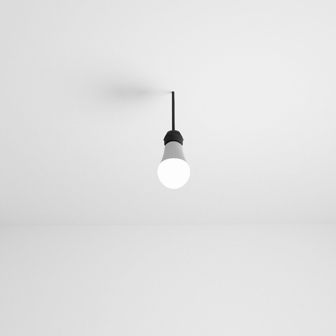 Realistic LED Lamp Low-poly 3D model_1