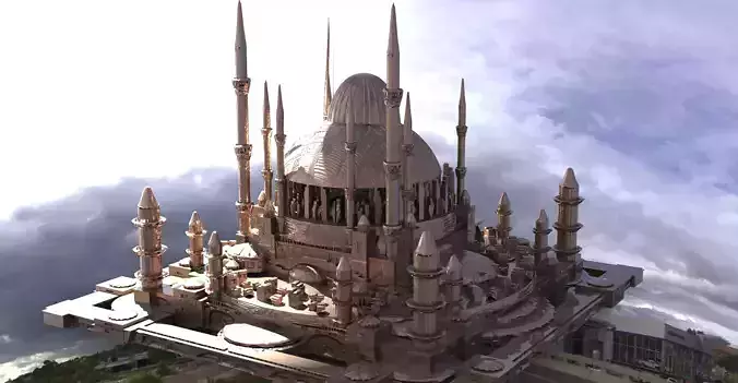 Persian Sci-Fi Palace 2 3D model