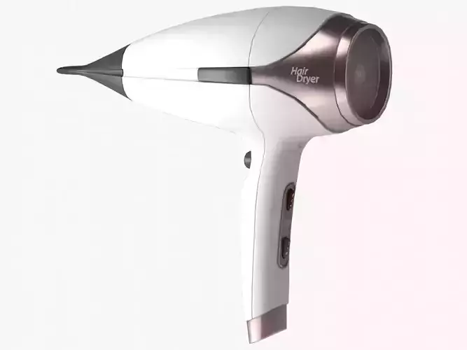 Hair Dryer Low-poly 3D model