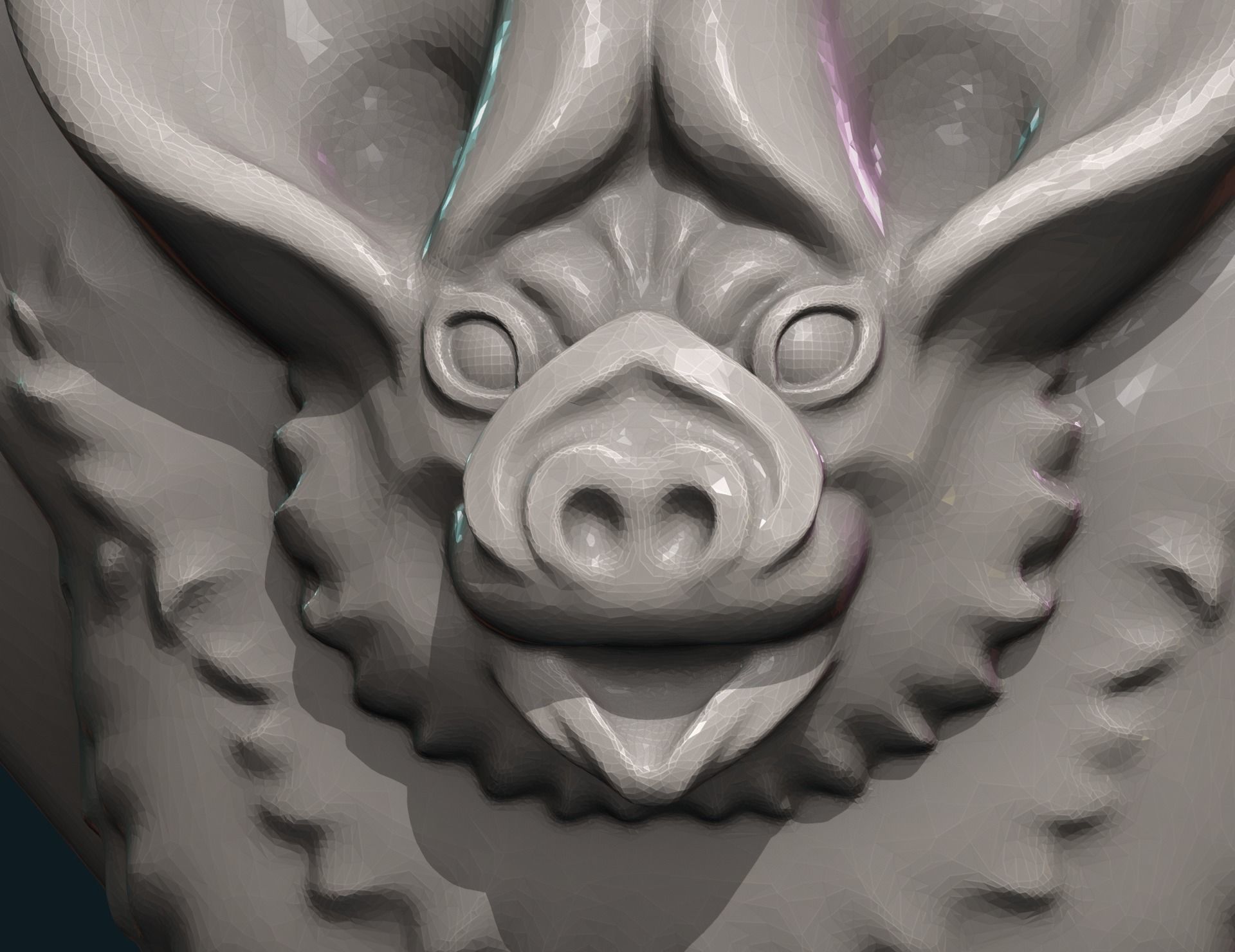 Bat  pendant 3D print model_11