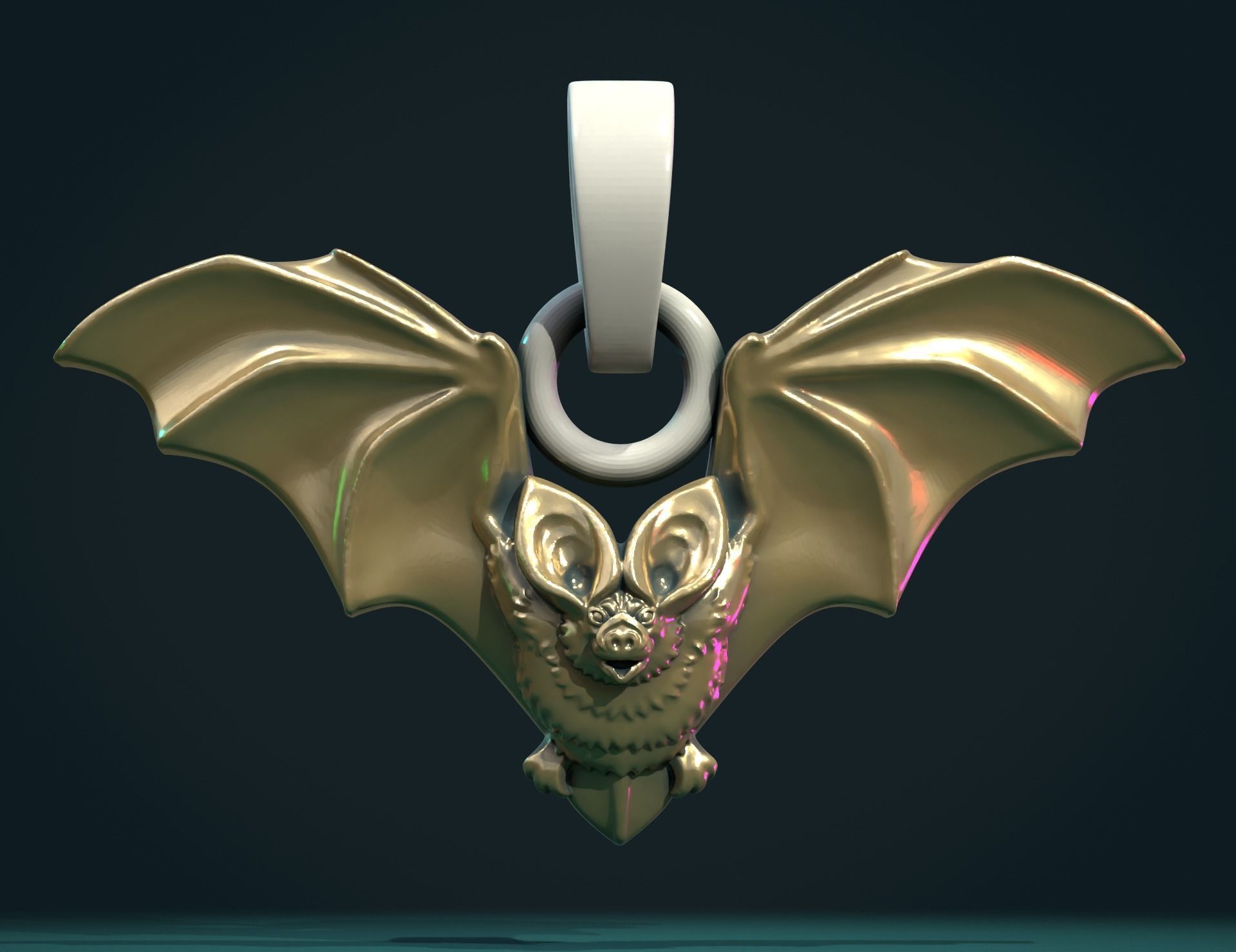 Bat  pendant 3D print model_3
