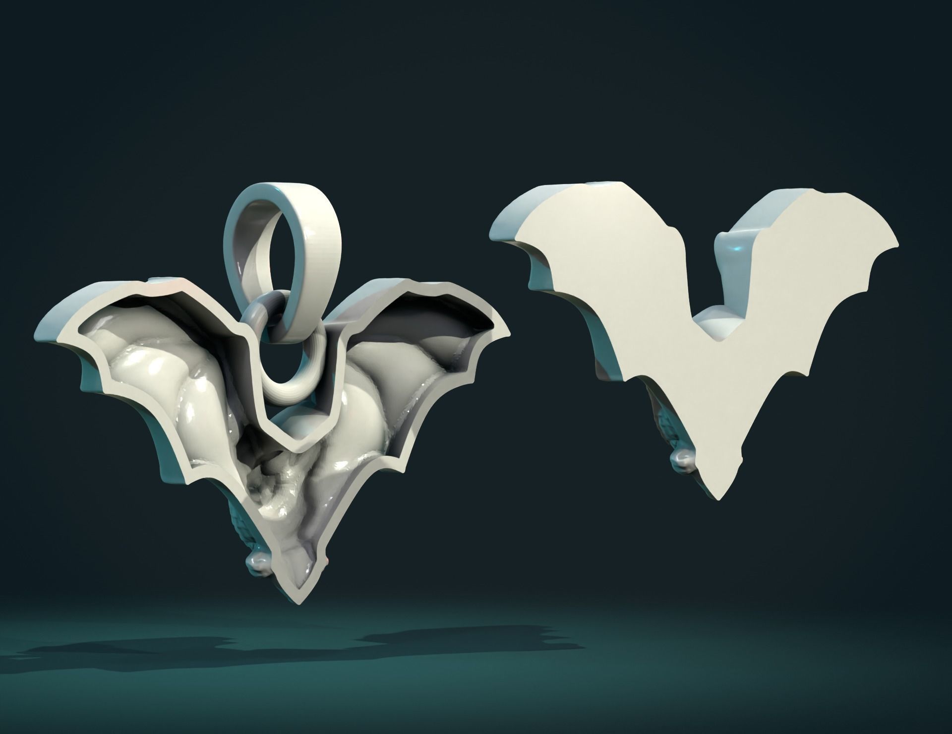 Bat  pendant 3D print model_9