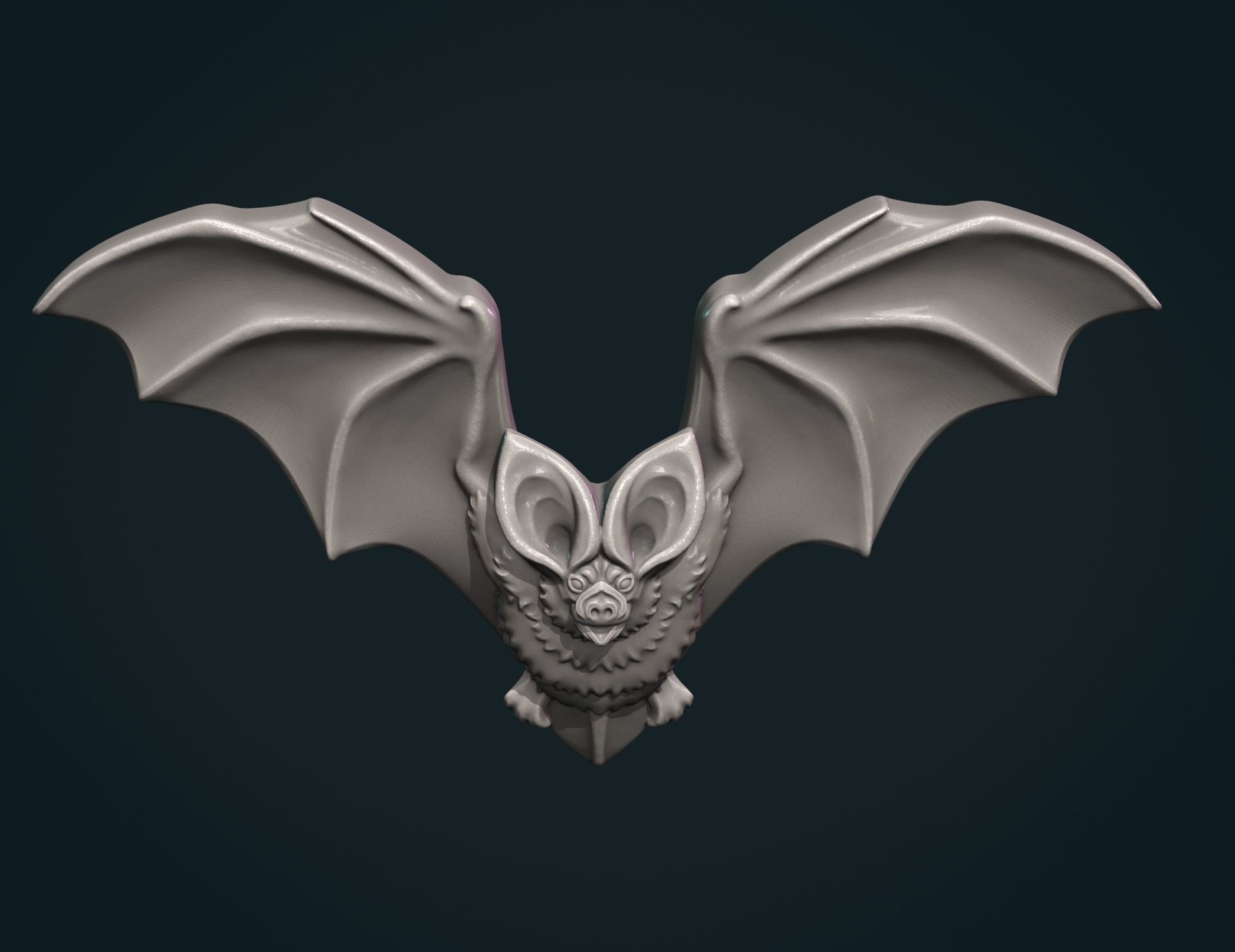 Bat  pendant 3D print model_10