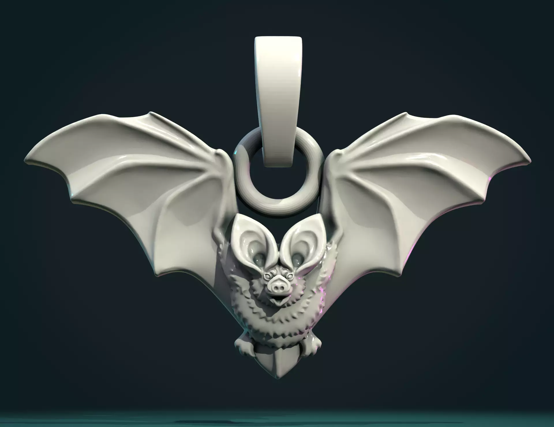 Bat  pendant 3D print model_0