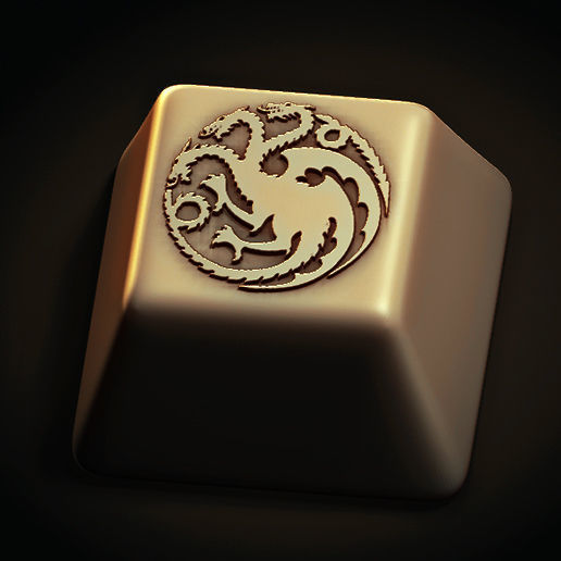 House of the Dragon  keycaps  keyboard  3D print model_2
